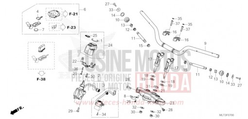 LENKERROHR/OBERE GABELBRUECKE/SCHLUESSELHALTER CB1000GTT de 2026